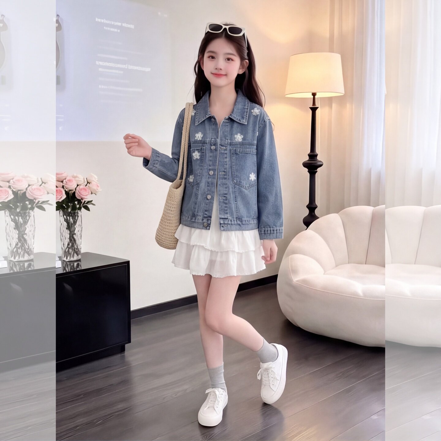 2026女童牛仔衣秋季新款中大童小
