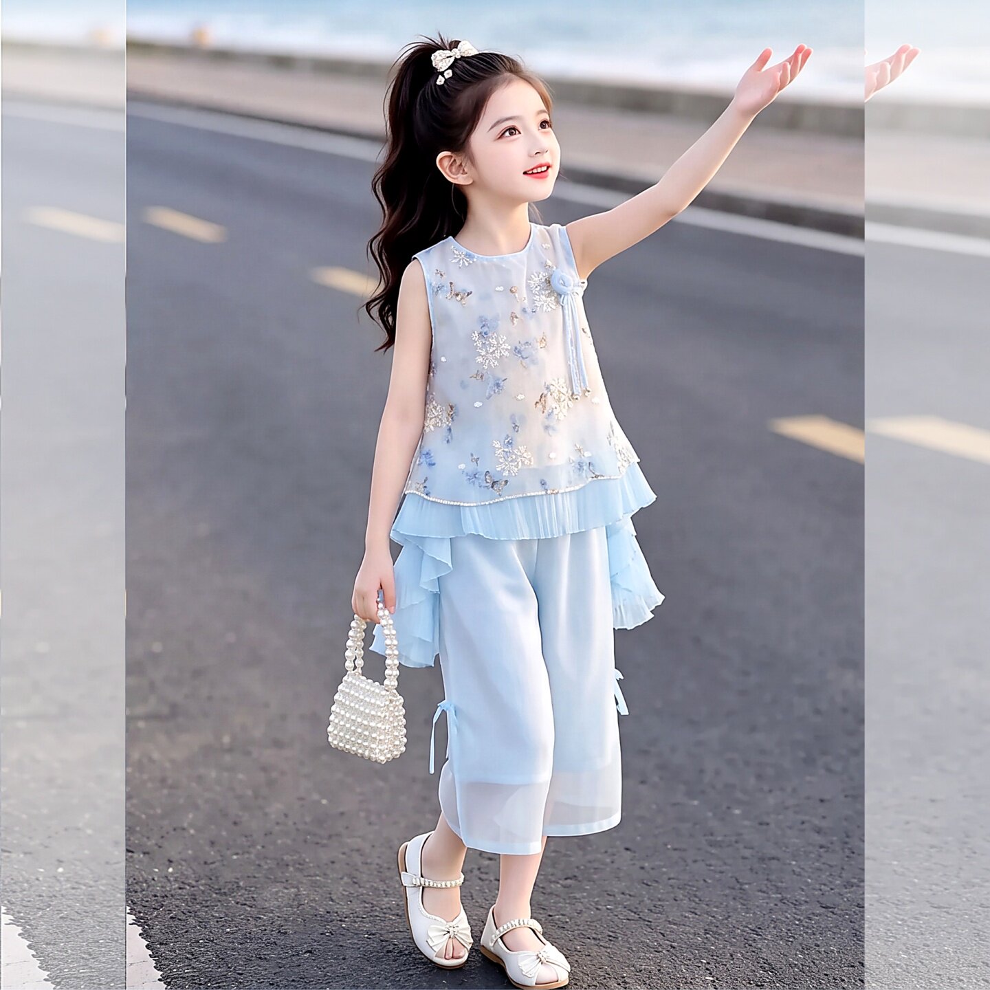 女童新中式套装夏季薄款2026新款