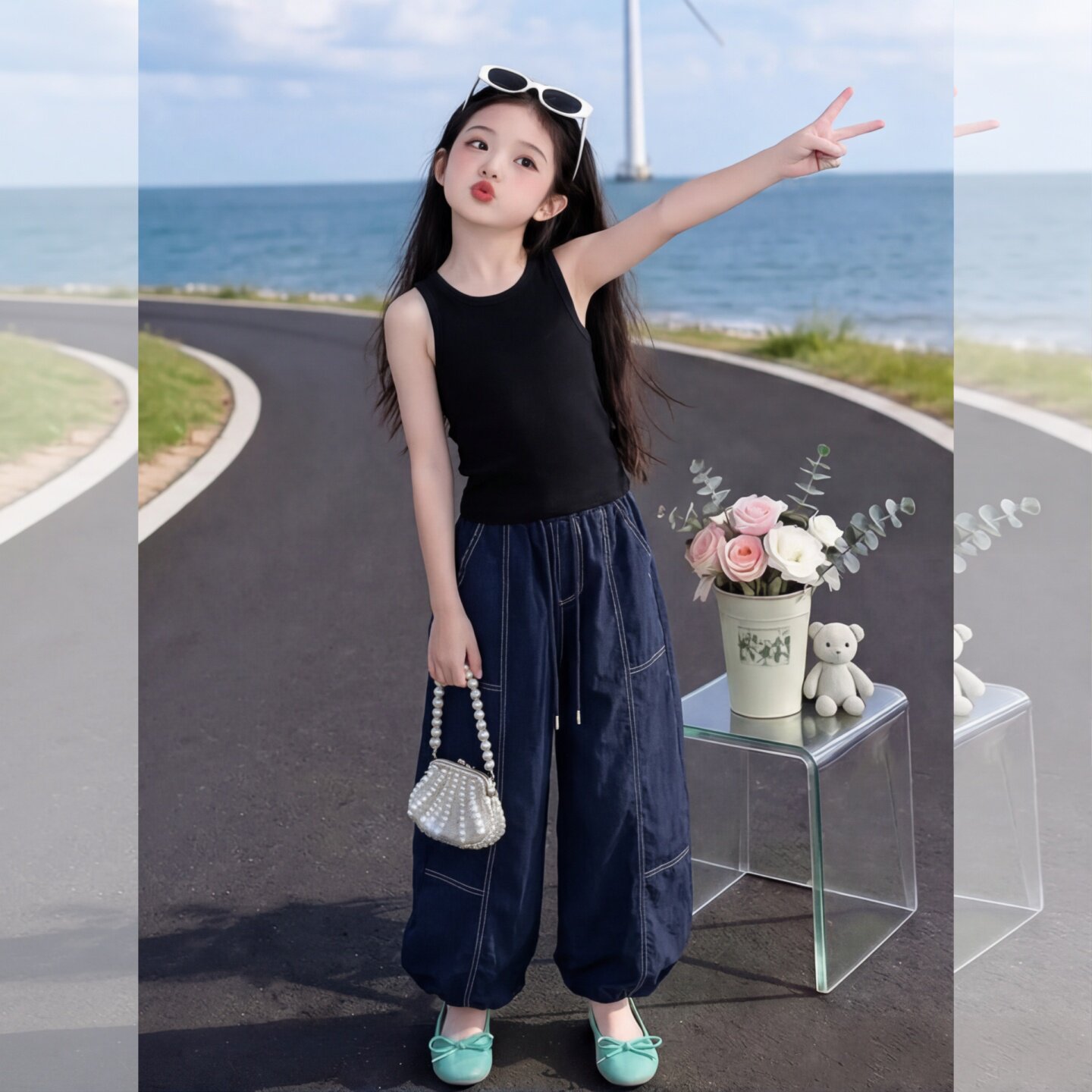 女童夏季韩版休闲套装2026新款