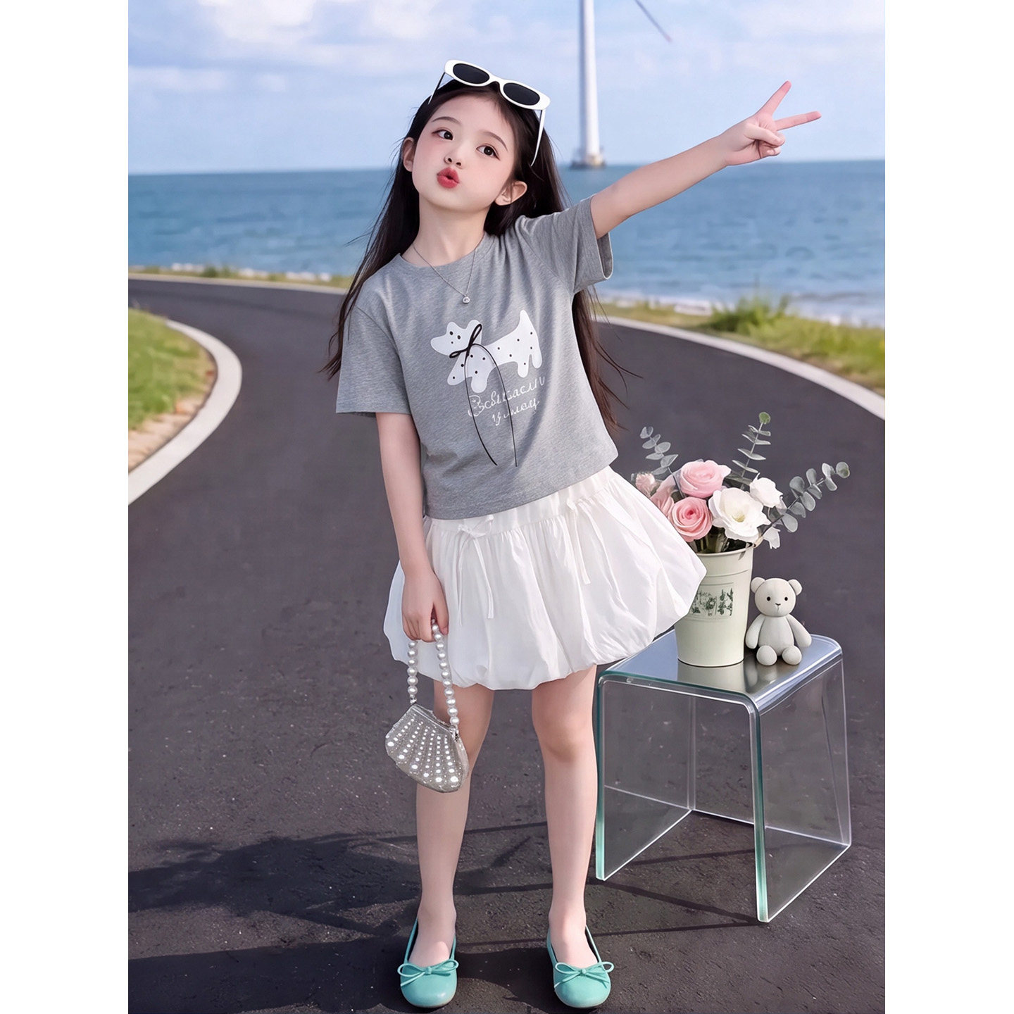 女童夏套装2026新款夏季儿童超火