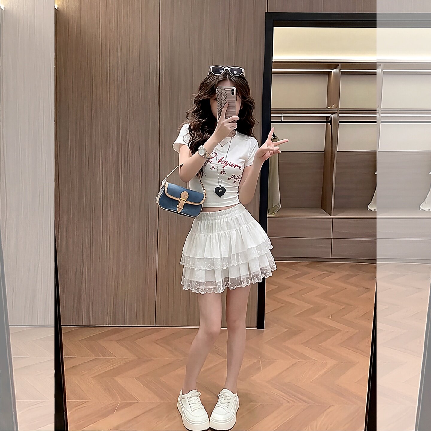 女童半身裙2026夏装新款儿童蕾丝