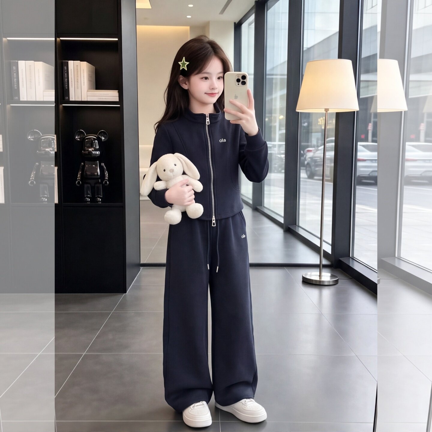 女童春秋纯棉洋气外套两件套