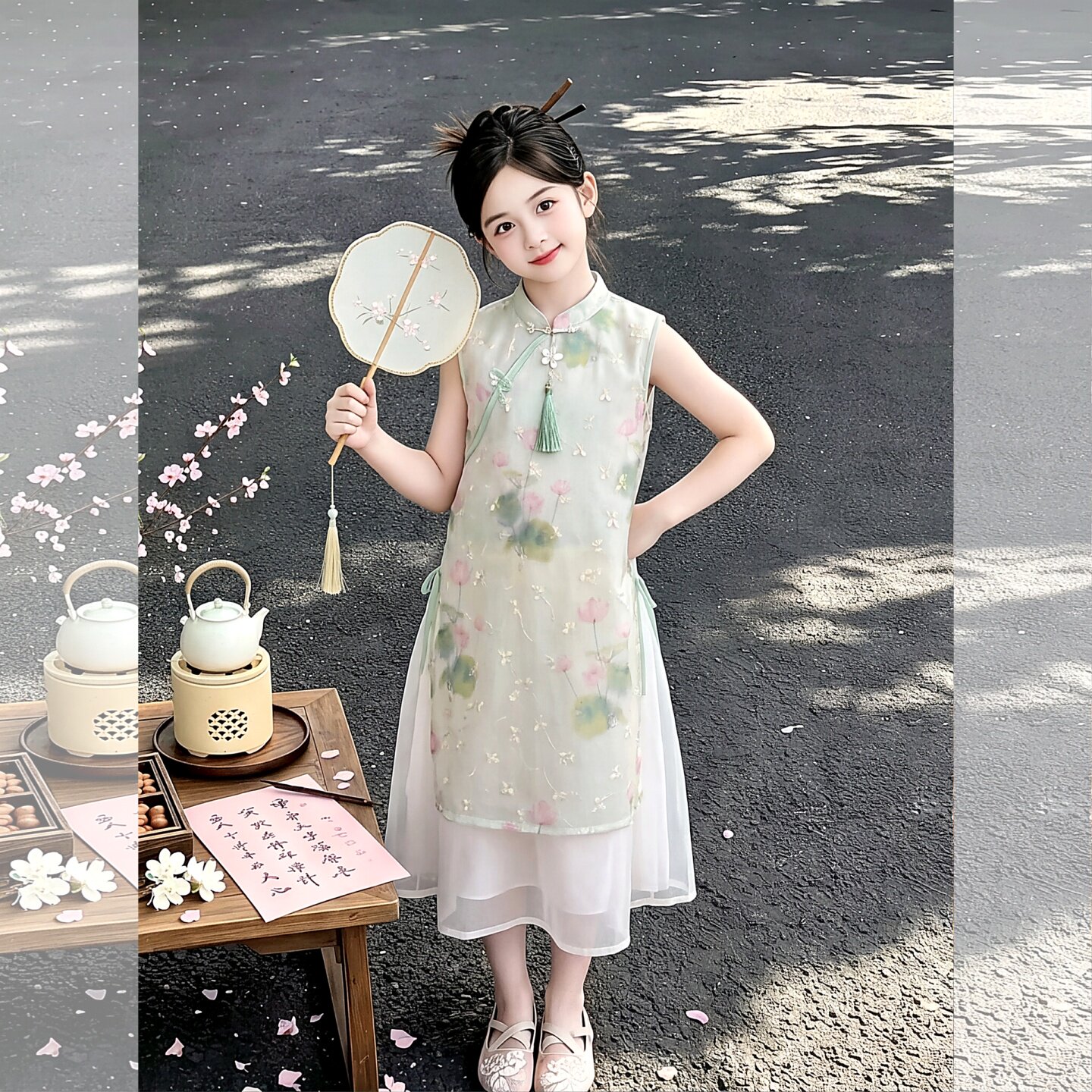 夏季女童裙子汉服2026新款女孩端