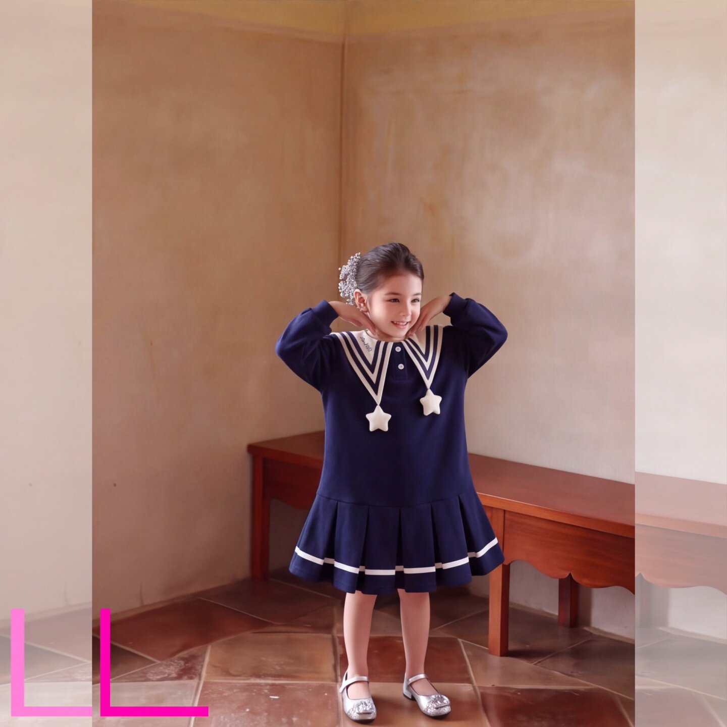 女童春秋款卫衣星星裙子秋装