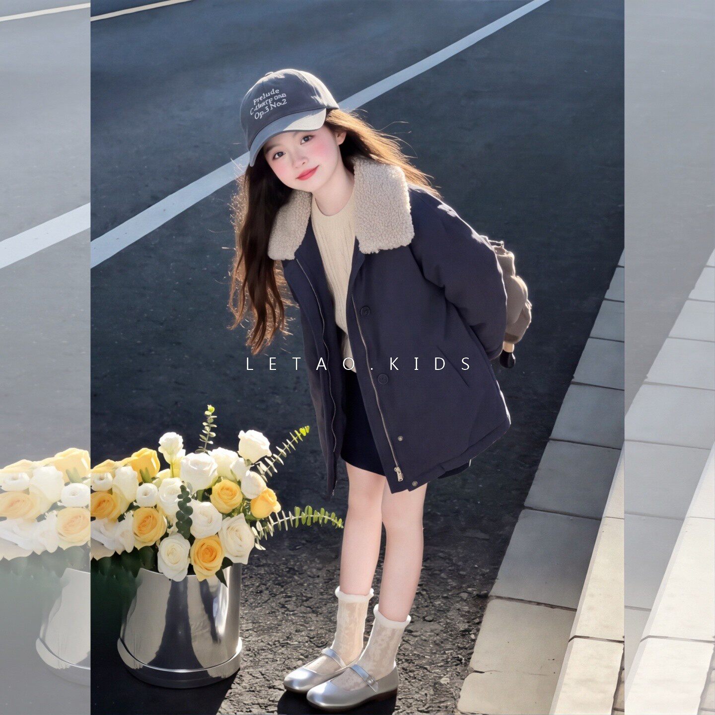 女童冬季休闲加棉加厚派克服外套