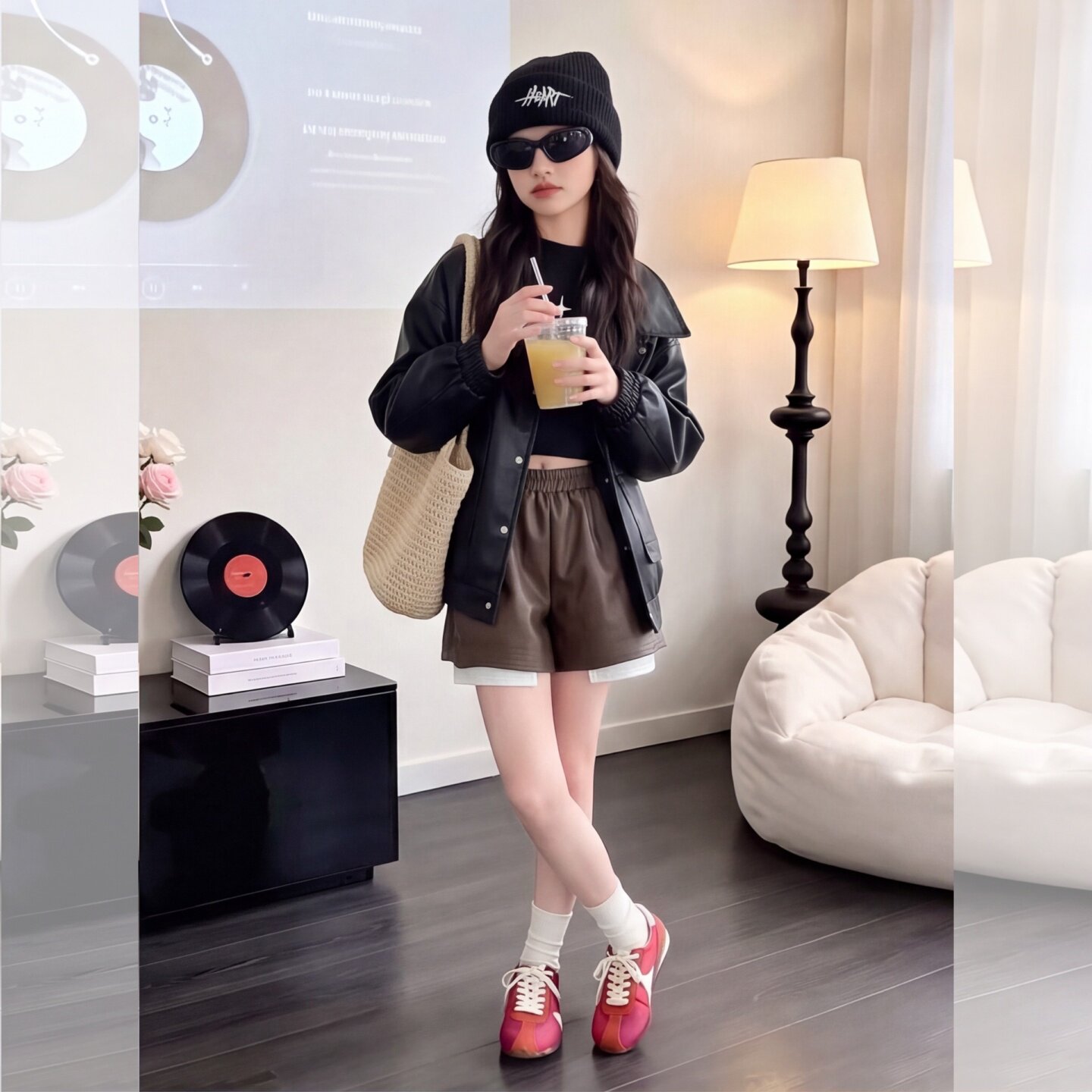 皮衣女童秋季款2026新款儿童洋气