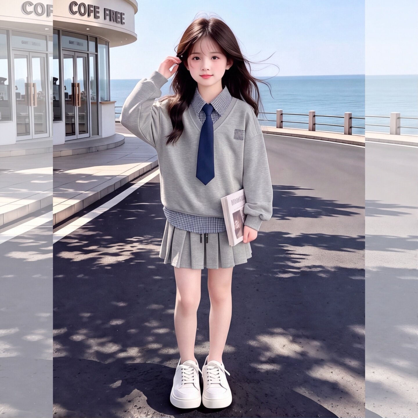 女童学院风套装秋季款2026新款洋
