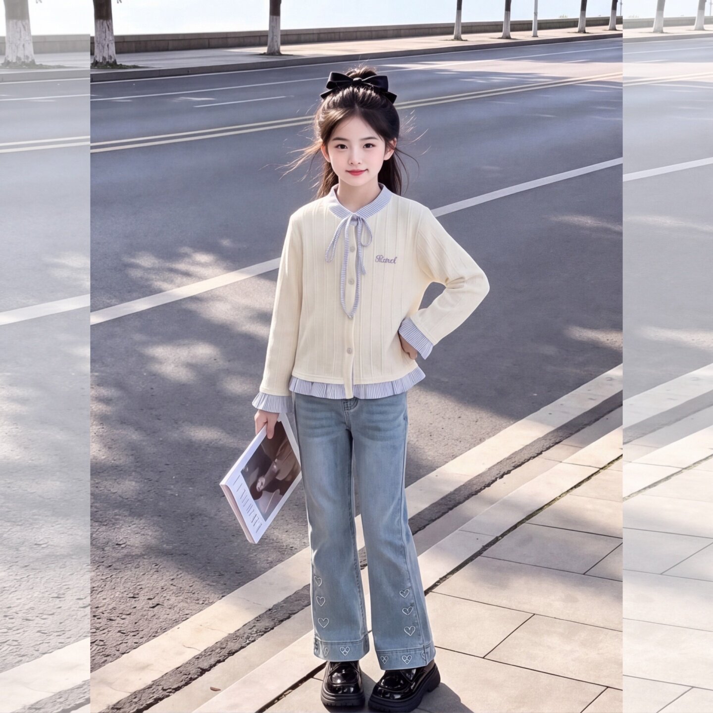 女童套装秋季2026新款洋气儿童休