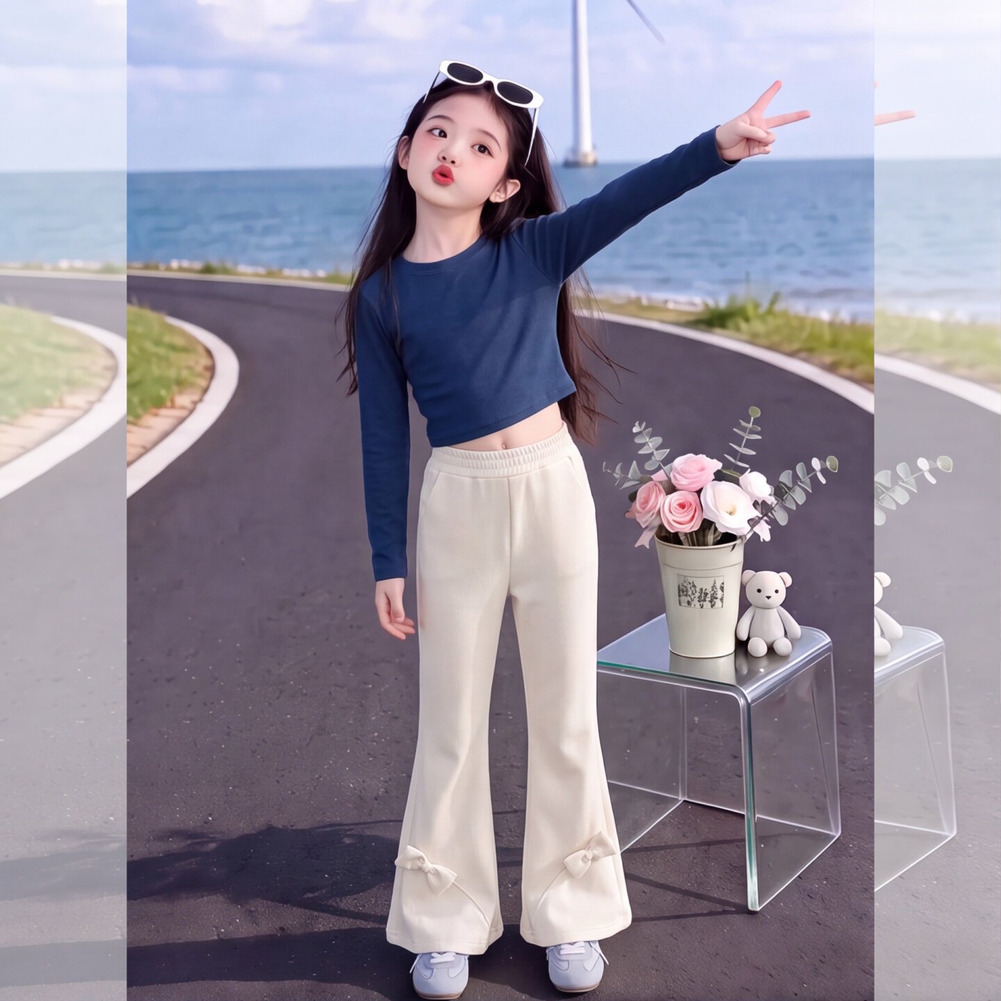 女童裤子秋季2026新款中大童运动
