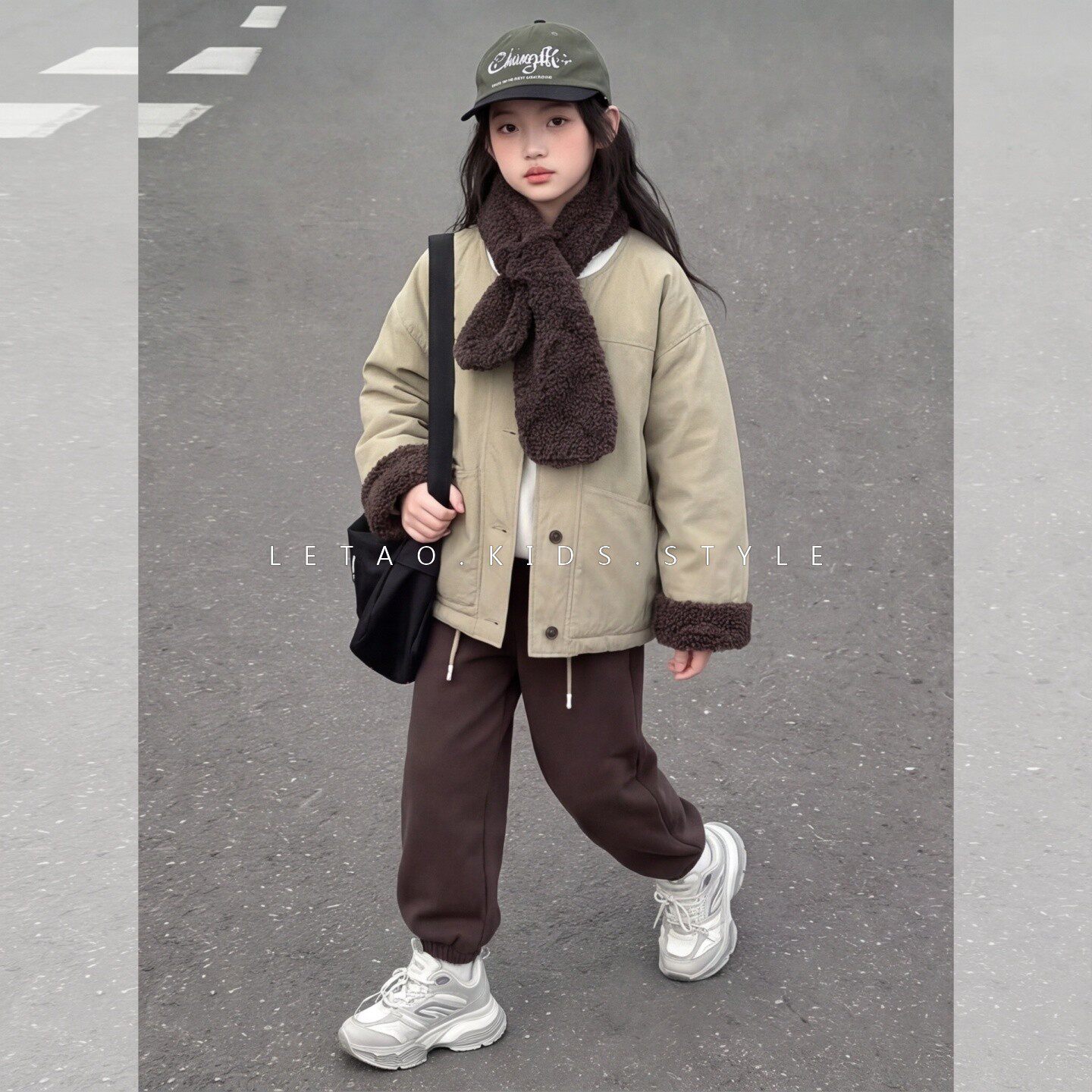 韩系卷毛绒女童外套2026秋冬新款