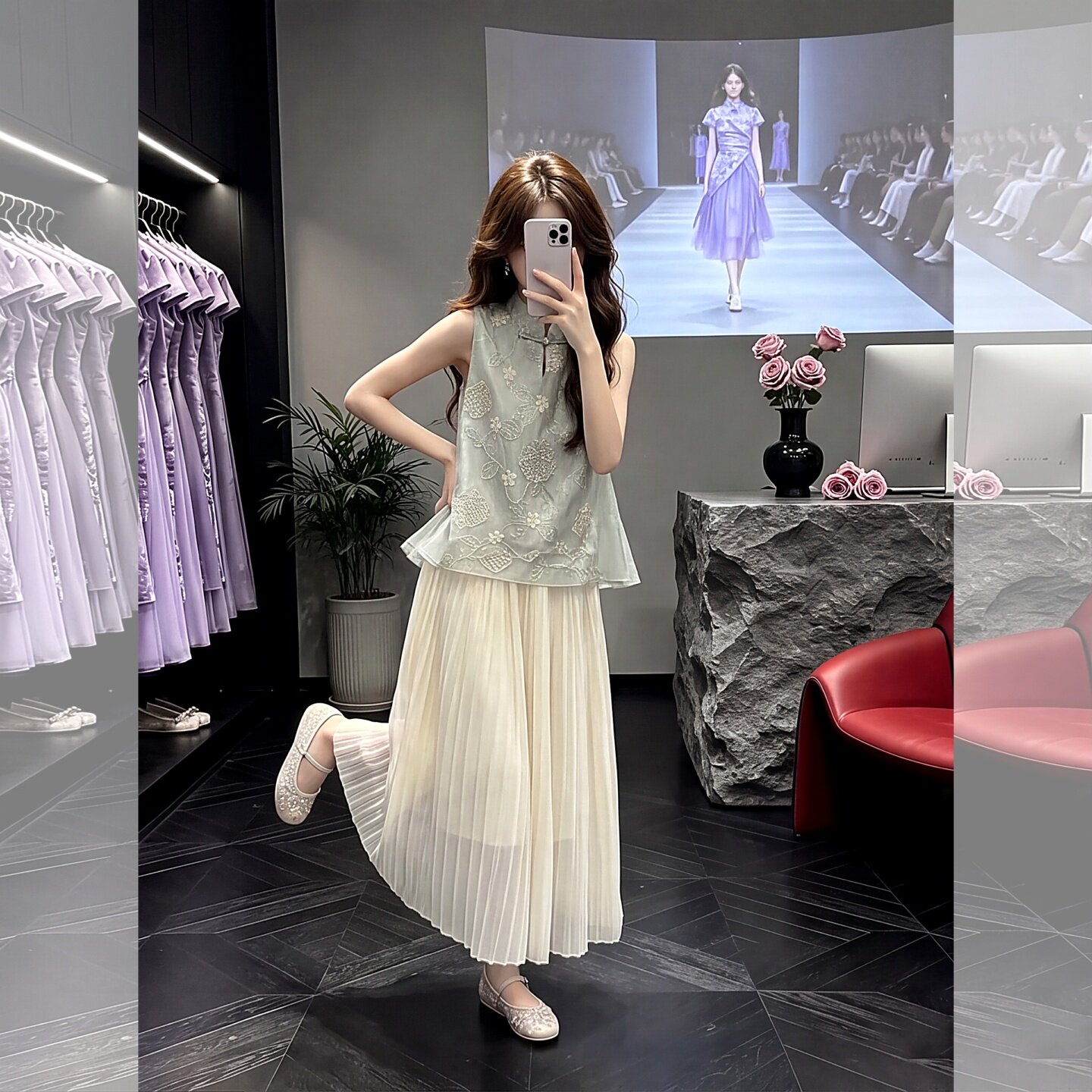 女童轻奢小众高端套装国风女初中