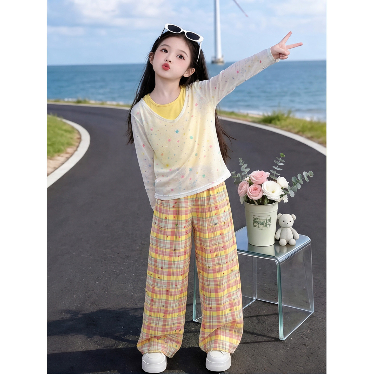 女童夏装套装2026新款儿童洋气