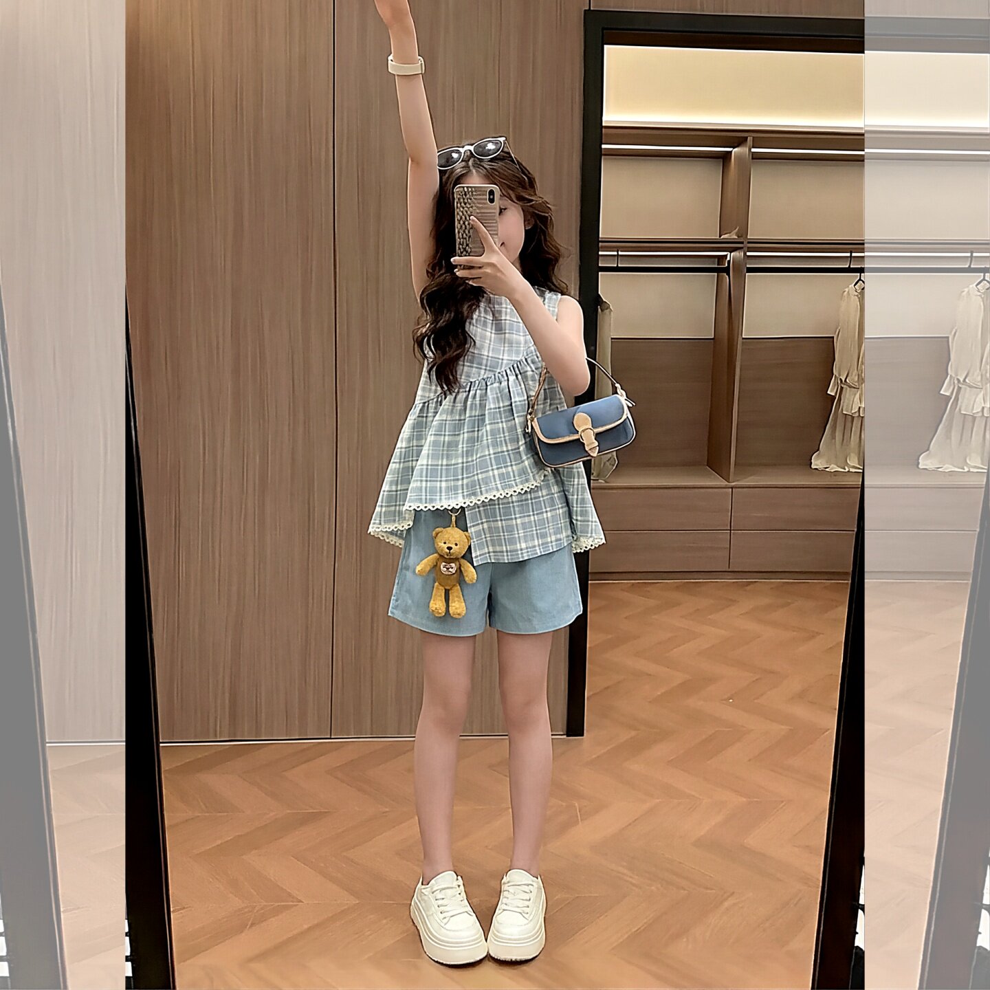 女童夏装套装2026新款洋气中大儿童夏季娃娃衫夏天背心短裤两件套