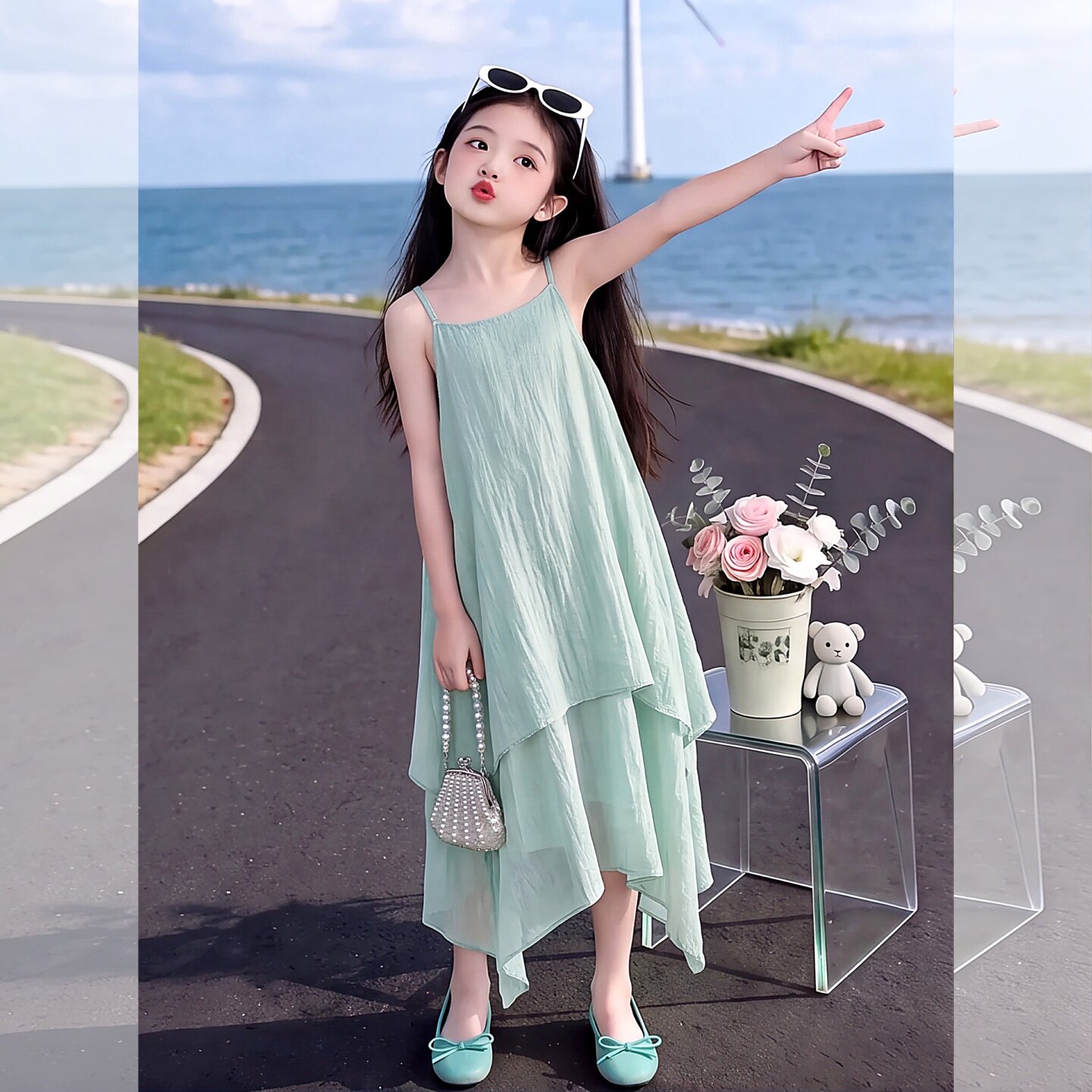 女童吊带裙子夏季2026新款儿童夏