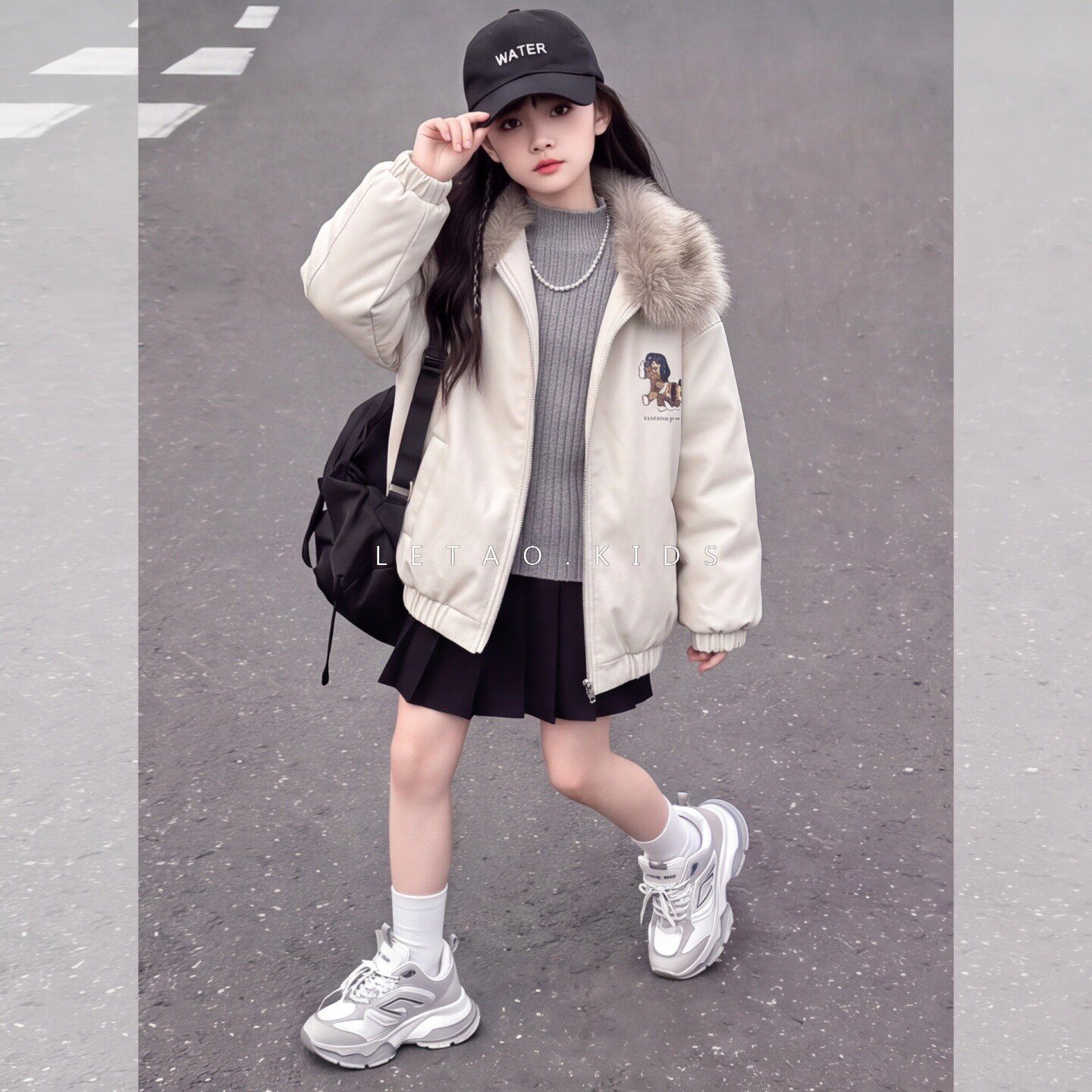 女童冬季加厚韩系派克夹克款棉服