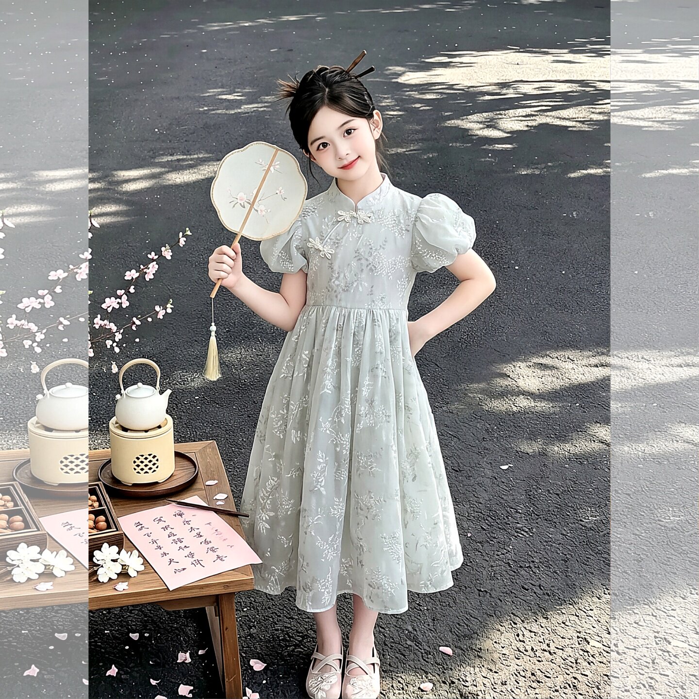 女童夏装旗袍连衣裙2026新款女大