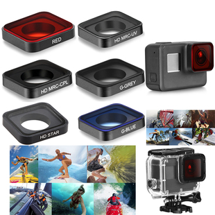 适用GoPro 5/ 6/ 7滤镜套装运动相机配件UV保护ND减光镜CPL偏正镜