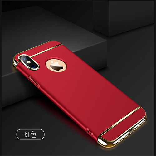 适用iPhoneXSmax三段式XR手机壳电镀8P苹果7plus全包6P保护套5S