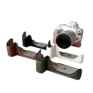 适用于佳能 200D水牛纹相机皮套底座Canon保护壳手腕肩带免拆电池