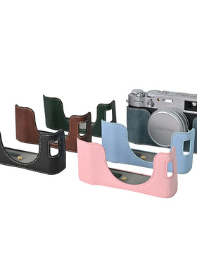 适用于富士X100VI /XS10/20 XT5/30荔枝纹PU全包纽扣款相机保护壳