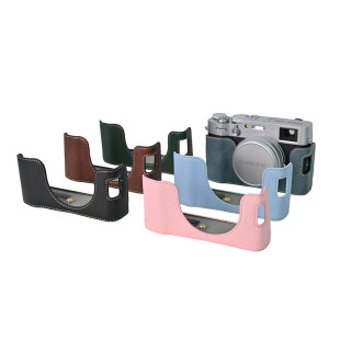 适用于富士X100VI /XS10/20 XT5/30荔枝纹PU全包纽扣款相机保护壳