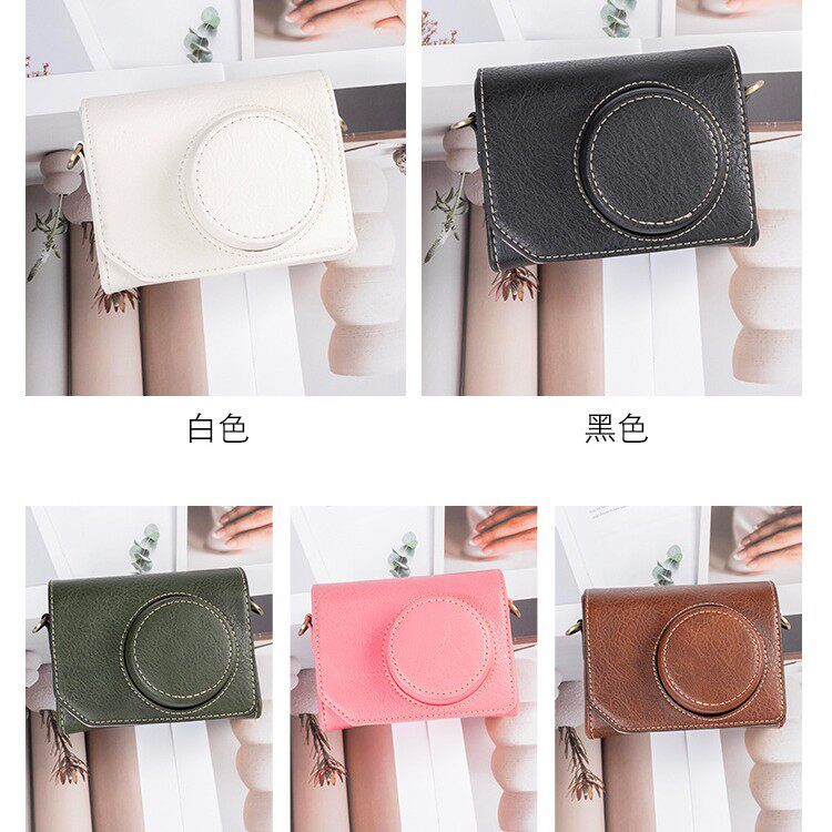 适用于佳能 V1相机全包 保护套卡片机ccd数码相机套便携肩带