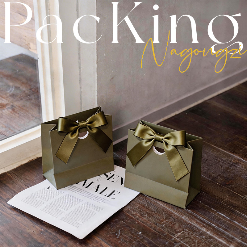 高端婚礼喜糖纸袋现货彩色蝴蝶结礼品袋白卡纸首饰袋喜糖袋logo