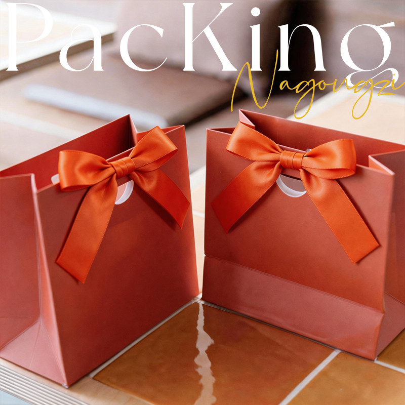 高端婚礼喜糖纸袋现货彩色蝴蝶结礼品袋白卡纸首饰袋喜糖袋logo