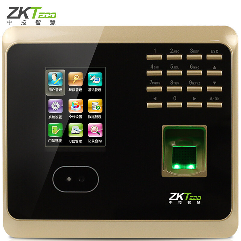ZKTeco中控智慧UF100PLUS-s指纹人脸考勤机签到打卡机WIFI网线