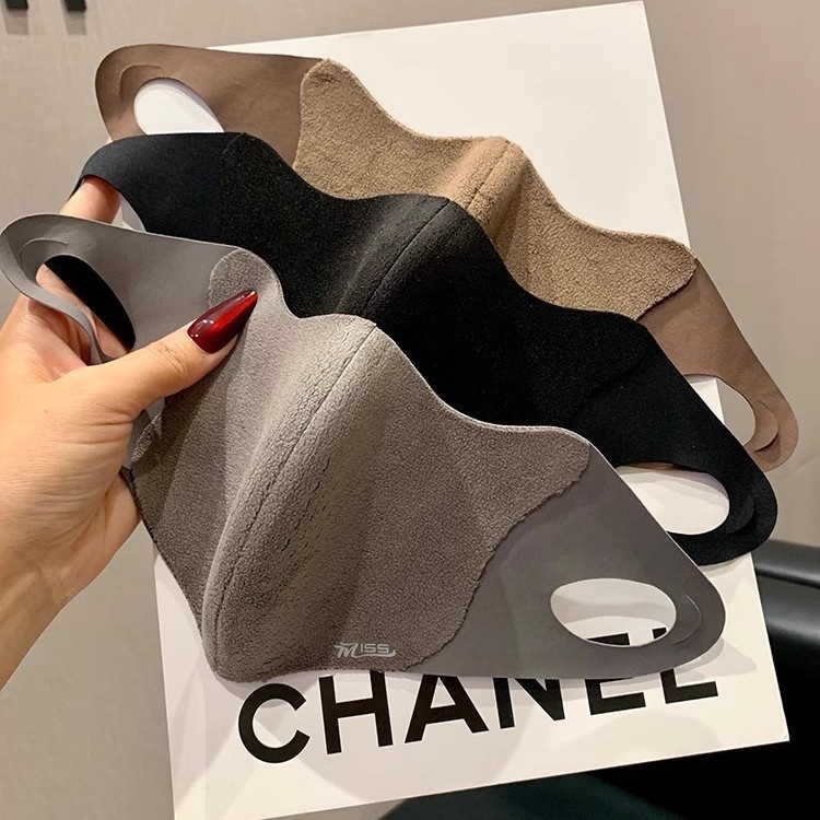 真乐冬季保暖口罩磨毛拼接立体男女高颜值户外骑行防护防寒面罩