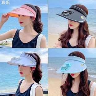同款 户外防晒帽 量大从优夏季 大檐usb充电风扇遮阳帽男女同款