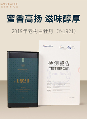 尚茶Y1921白牡丹正宗福鼎白茶2019白牡丹