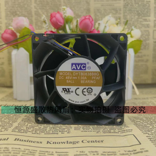 AVC风扇 DYTB0838B8G 48V 1.0A 8038 8厘米/CM PWM高转速散热风扇