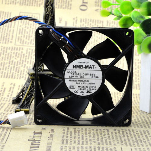 原装NMB 3110RL-04W-B86 8025 12V 0.65A 4线pwm温控机箱散热风扇