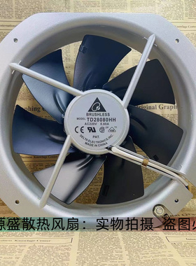 台达28080轴流风机TD28080HH铁叶220V 22580MM滚珠工业级散热风扇