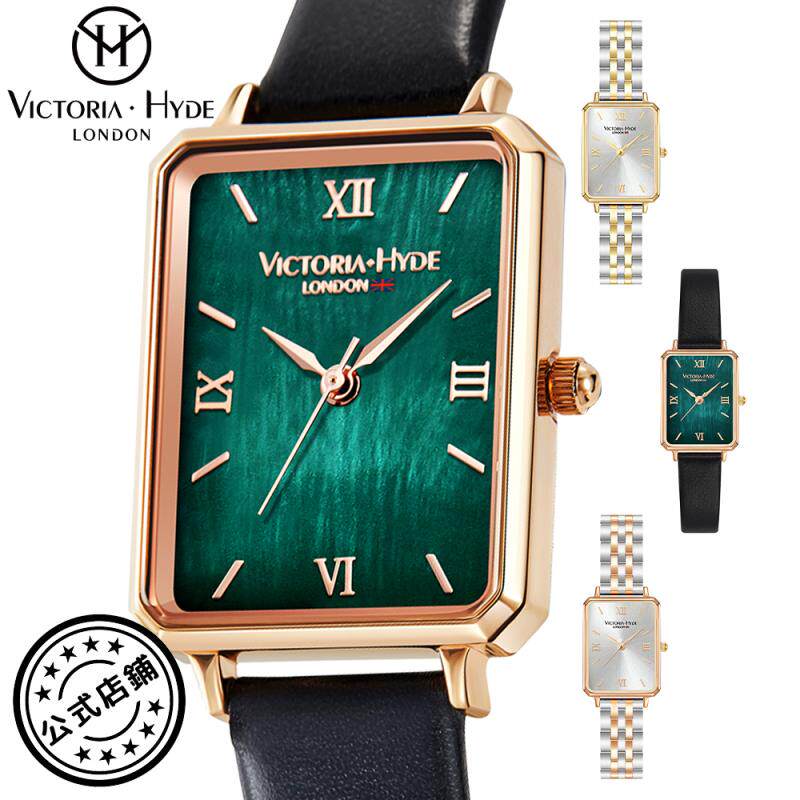 日本代购 victoria hyde london 女士优雅复古长方形表盘时装手表