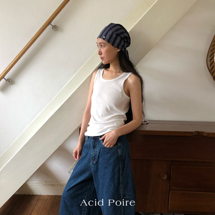 春夏2026新品 白色基础背心 Poire Acid