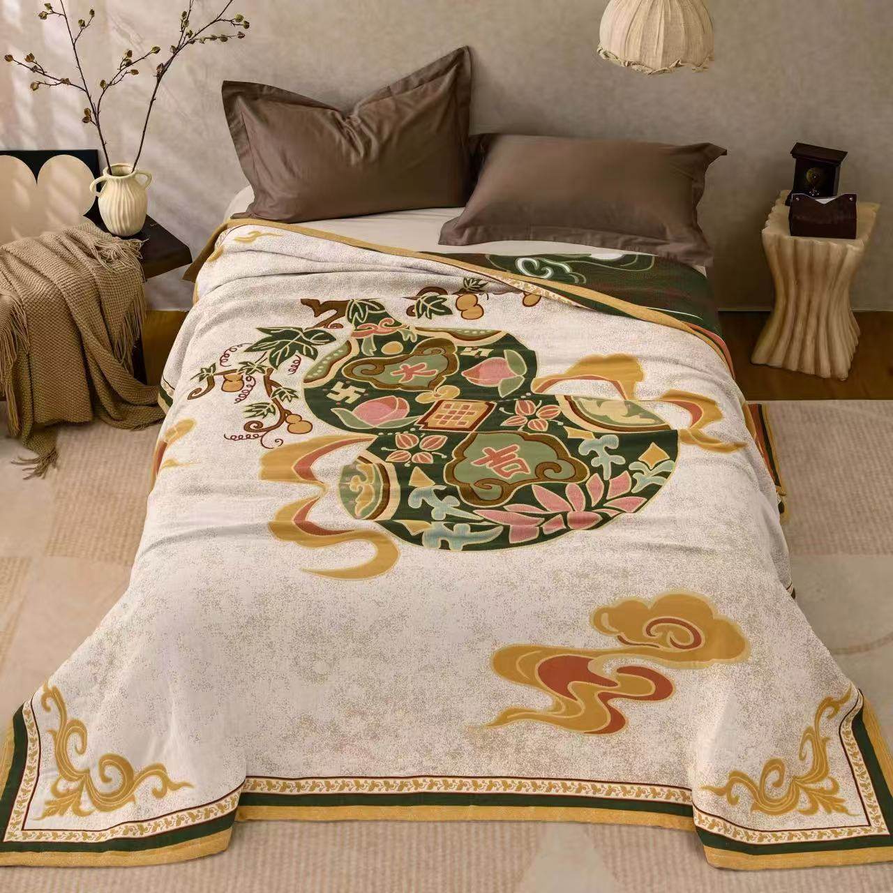 新款福禄毯1.5-2米可铺可盖纱布盖毯柔软亲肤天然植物麻品牌正品,床上用品,休闲毯/毛毯/绒毯,淘宝优惠券,粉丝福利购,淘宝优惠卷