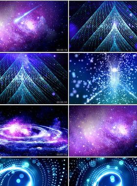 吴映香歌曲我的梦Undo配乐成品唯美舞台背景视频蓝色粒子星空蝴蝶