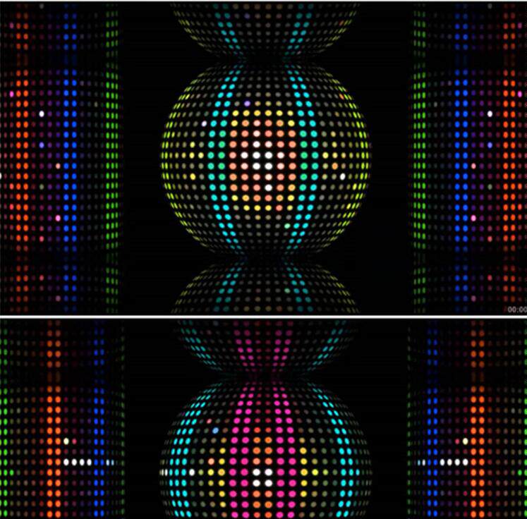 幼儿舞蹈拍拍操舞台背景led视频素材 动感节奏 粒子球 斑点 球形