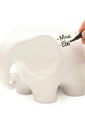 英国Luckies可擦试大象备忘录创意摆件备忘录架陶瓷立体式便签座
