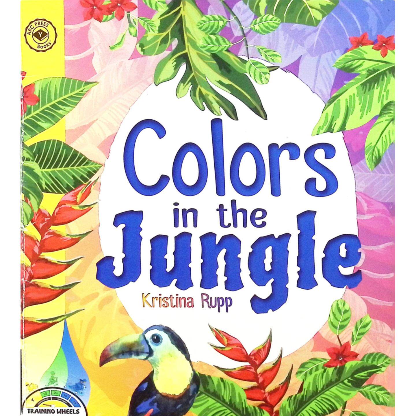 原版引进训练轮系列英语启蒙绘本ColorsintheJungle丛林色彩36岁儿童亲子共读自然认知彩色图画书学习颜色和动植物名称激发好奇