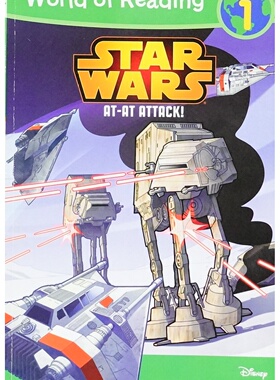 英语原版书阅读世界系列StarWars科幻绘本ATAT袭击适合710岁儿童阅读的星球大战主题冒险故事绘本彩色插图帮助学习词汇和阅读理