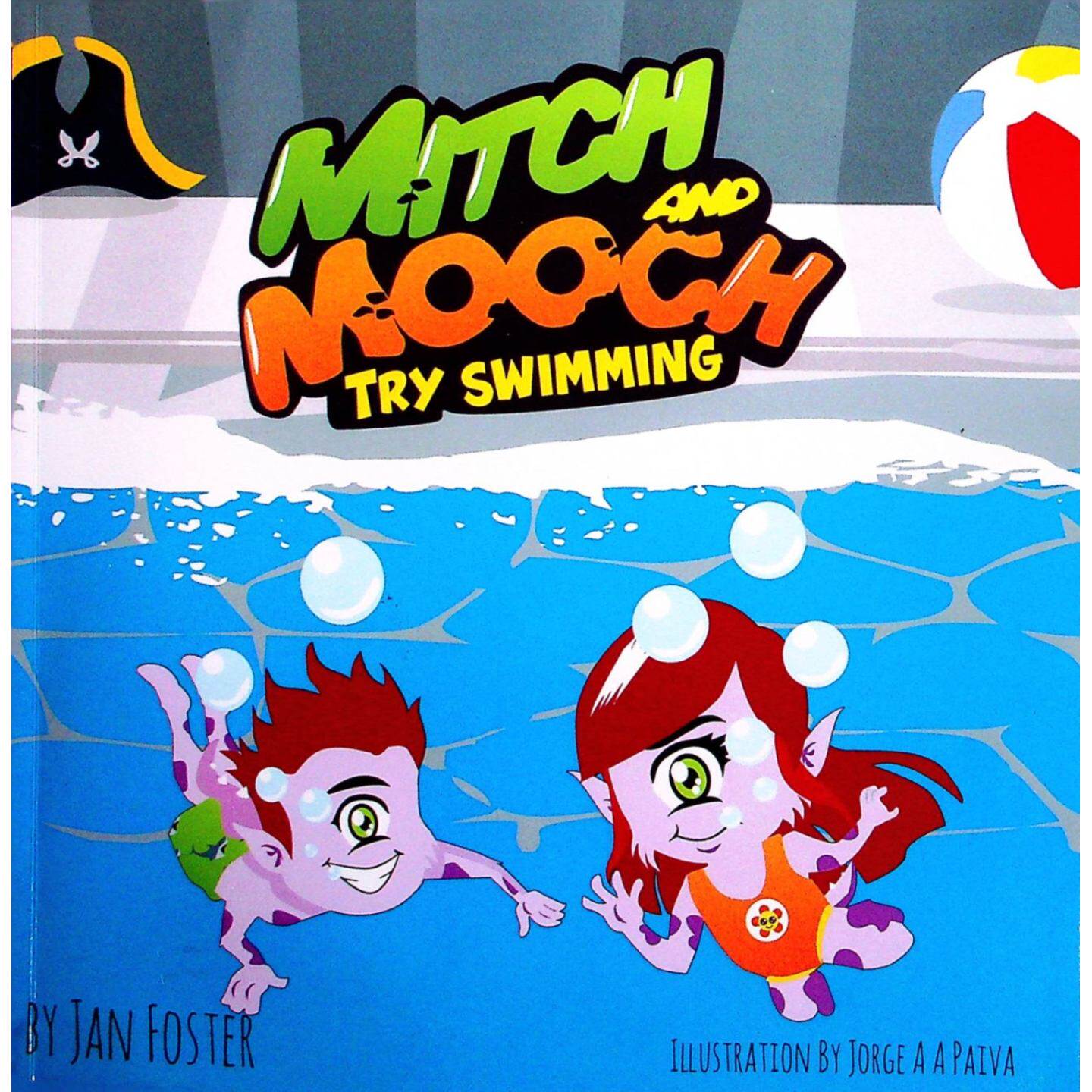 米奇和穆奇系列原版英语绘本MitchandMooch游泳启蒙亲子共读全彩插图适合36岁儿童学习游泳装备词汇和准备流程帮助克服对水的恐
