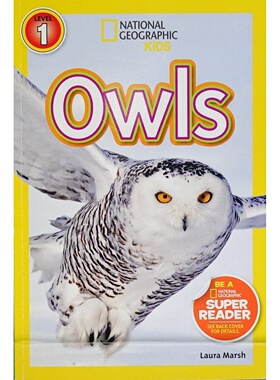 国家地理读者原版书英语绘本Owls猫头鹰科普小学生适读生动介绍猫头鹰种类习性栖息地等知识激发孩子自然科学兴趣