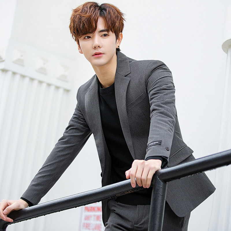 les小版小号矮小个子s码高质量男休闲西装便西修身韩版小西服外套