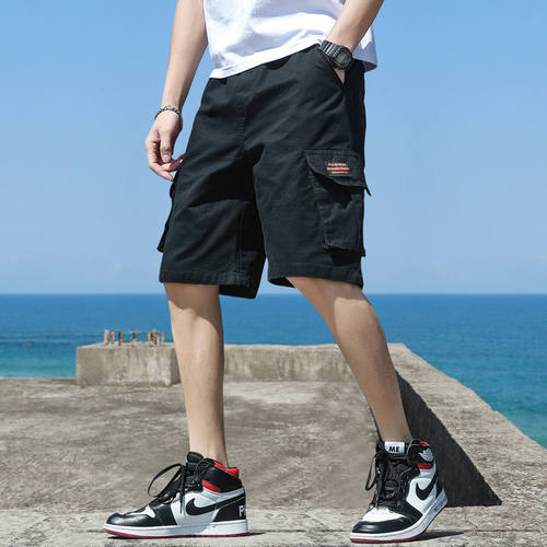 宽松工装短裤男士夏季潮牌外穿宽松爆款五分中裤子休闲运动大裤衩