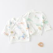 上衣52码 长袖 a类纯棉初生宝宝和尚服春秋季 新生婴儿半背衣秋冬款