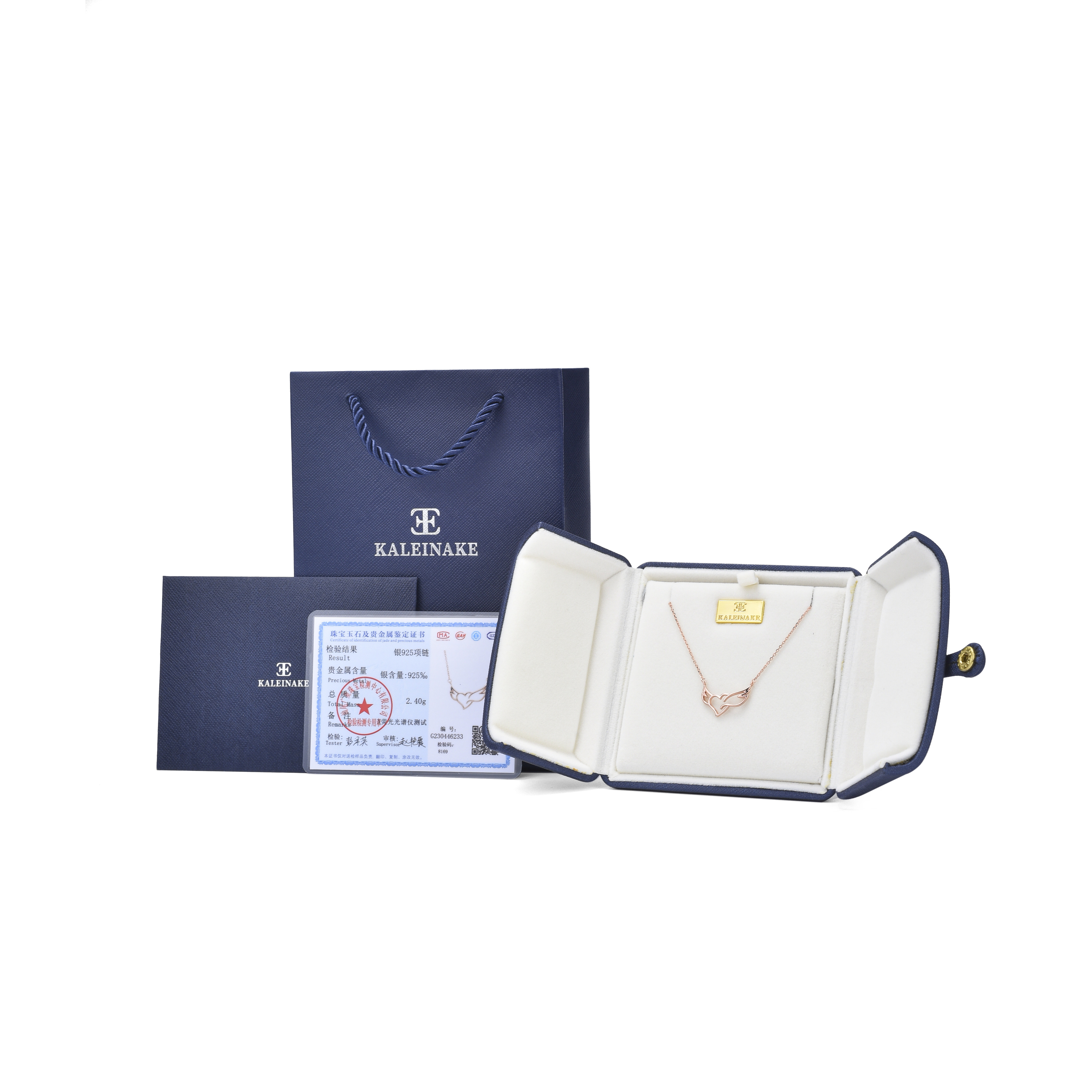 法国kaleinake梦想天使s925银p18k金轻奢时尚女士项链情人节礼物