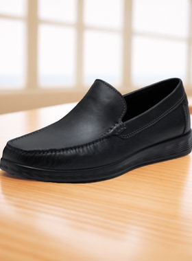 Ecco爱步乐福男鞋一脚蹬商务休闲真皮皮鞋轻巧莫克540514国内现货